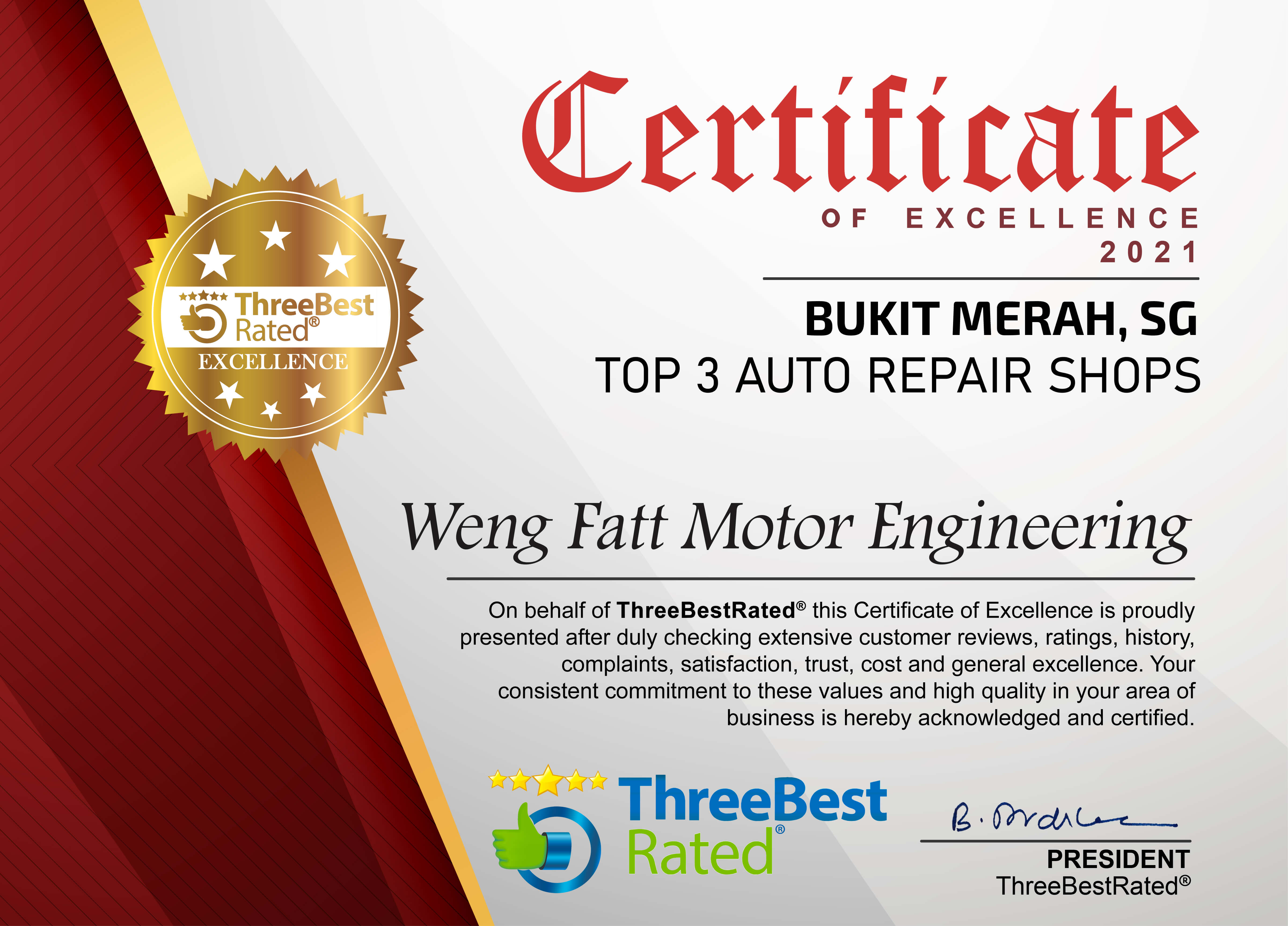 2021 THREEBEST wengfattmotorengineering-bukitmerah CERT 2021 THREEBEST wengfattmotorengineering-bukitmerah CERT
